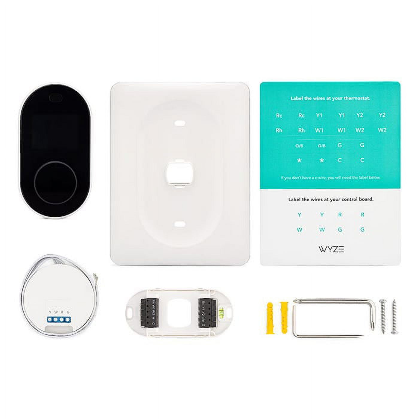 WYZE Smart Wifi Thermostat for Home with App Control Works with Alexa and Google Assistant, Black