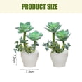 thumbnail image 2 of 2pcs simulation succulents bonsai artificial succulents potted creative small ornaments simulation plants, 2 of 5