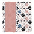 thumbnail image 2 of Ambesonne Abstract Shower Curtain, Retrospective Rounds Print, 69"Wx70"L, Black Dust, 2 of 4