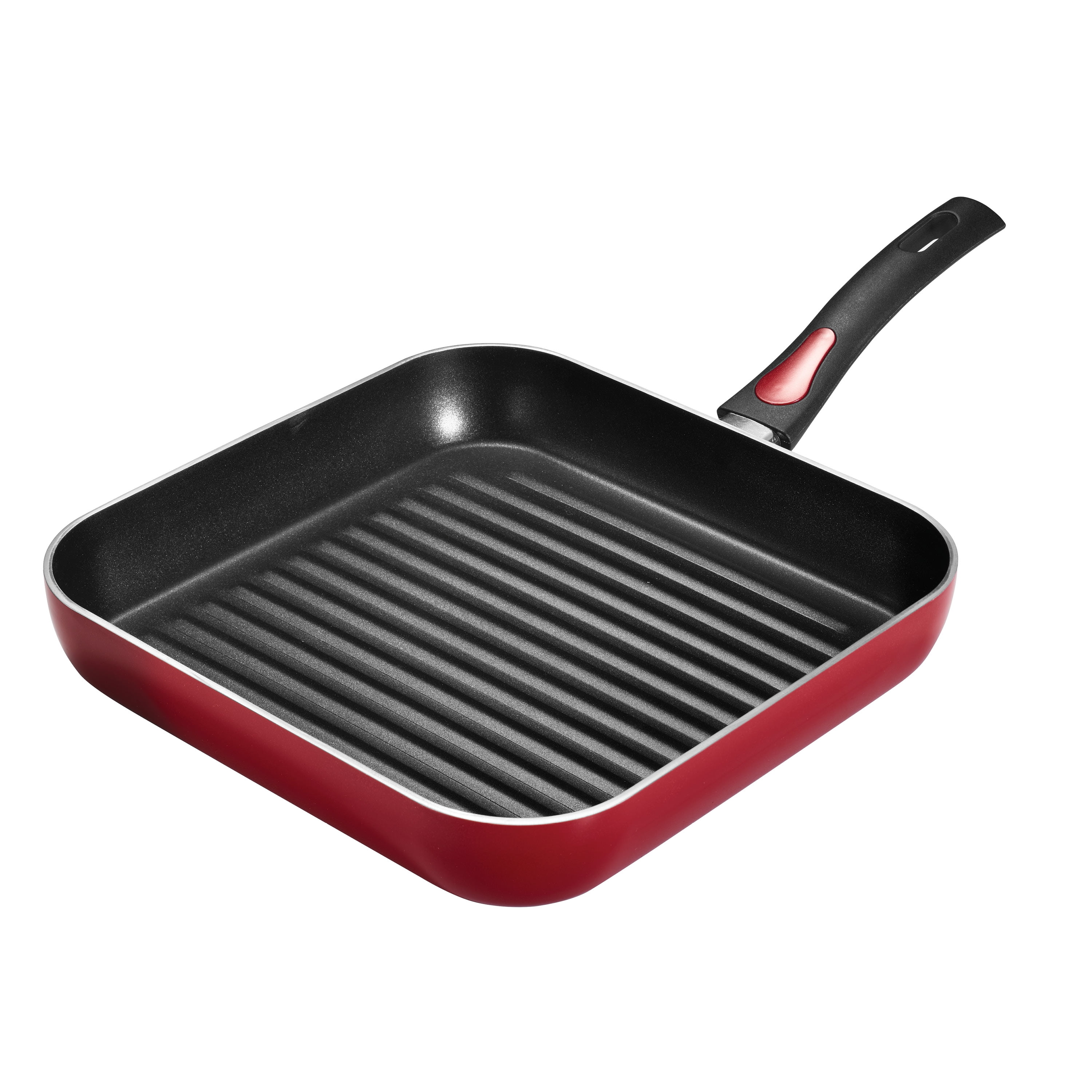 11 Inch Non-Stick Tramontina Everyday Red Square Grill Pan Dishwasher Safe 