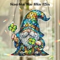 thumbnail image 2 of Lotusprinthandmade Cute Gnome Custom Shape Broken Glass Hologram Ornament 5in, Cute Gnome Gift Ornament, 2 of 5