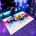 thumbnail image 2 of Sports Football Tie Dye Area Rugs, Colorful Carpet, Washable Non Slip Low Pile Soft Rug for Entryway Living Room Bedroom Decor Mat 5ftx6ft, 2 of 8