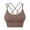 51# Light Brown, variant on Women's Cross Back Sports Bra Padded Strappy Medium Support Yoga Bra for Workout Fitness Complexion 38
