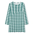 thumbnail image 2 of Aesthetic Water Blue And White Ripple Loose Dress Evening Dress Summer Dresses for Women Luxury Dress Long Sleeved Dress, 2 of 4