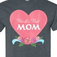 thumbnail image 4 of Inktastic World's Best Mom in Pink Heart with Flowers T-Shirt, 4 of 5