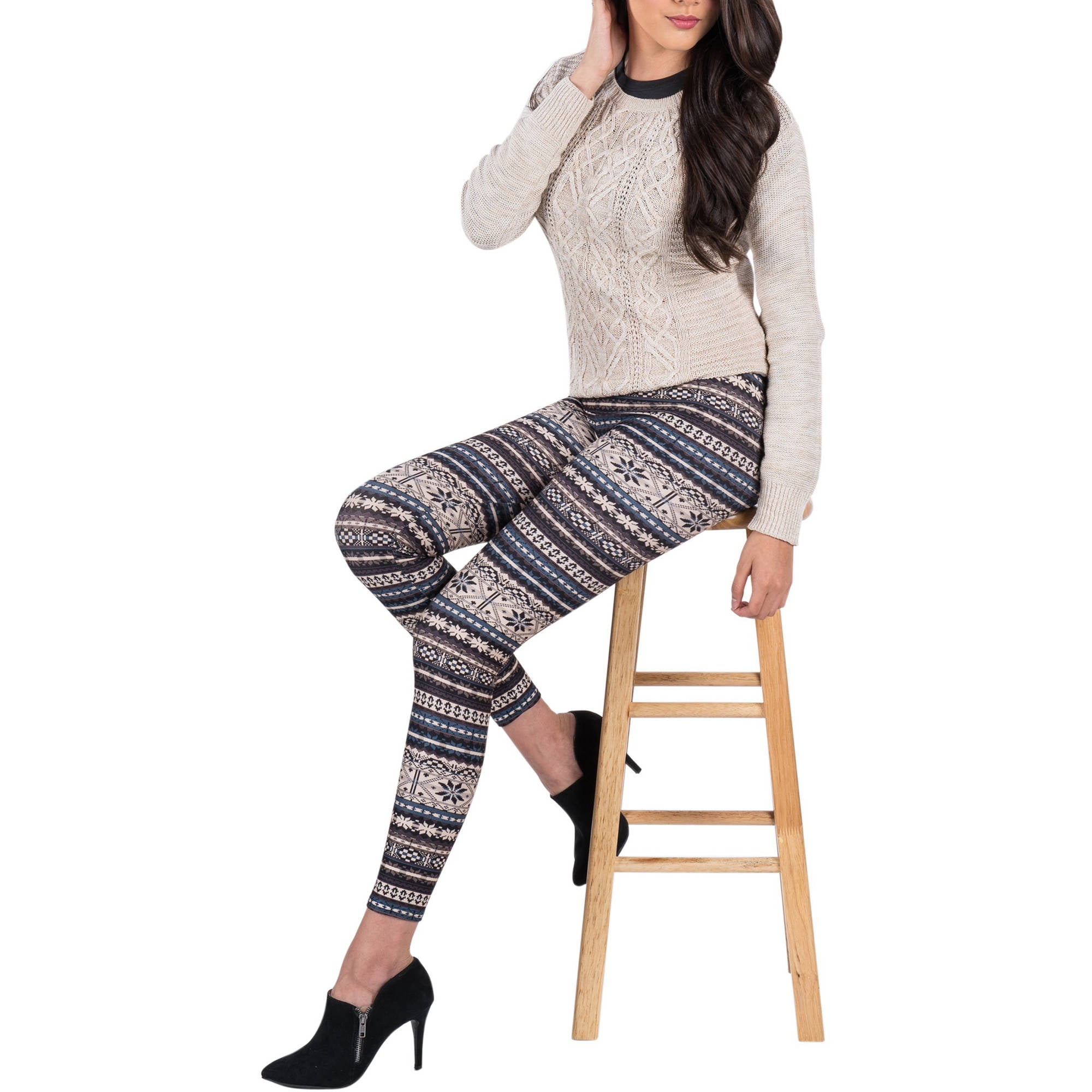 Women's Glacial Design Full Length Stretchy Leggings