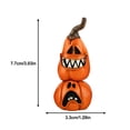 thumbnail image 3 of Halloween Ghost Pumpkin Witch Figurine Tabletop Decoration Spooky Home Decor Ornament Haunted House Bar Party Indoor Display Shelf Desk Halloween Festival Seasonal Accent Horror Style Room Decor Prop, 3 of 5