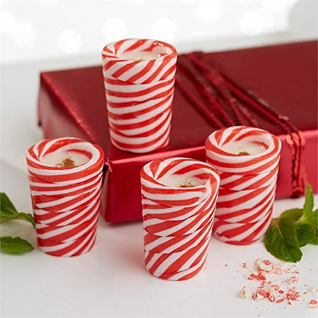 Candy Cane Shot Glasses, Serve Drink & Eat By Twos Company