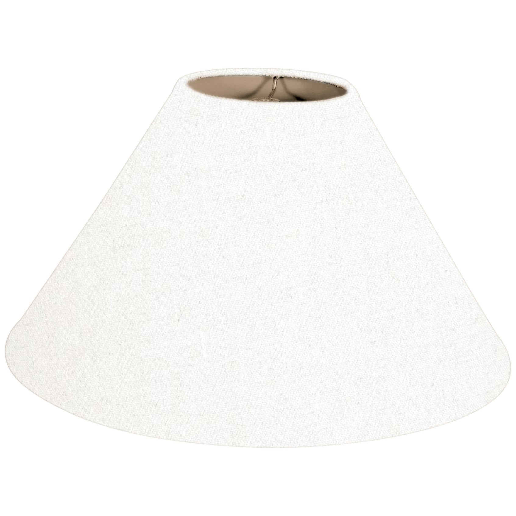 Royal Designs Conical Empire Hardback Lamp Shade, Linen White, 7 x 20 x