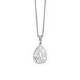 thumbnail image 1 of 925 Sterling Silver 18 Inch Diamond Leaf Pendant Necklace 2 Extender Charm Tree, 1 of 7