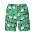 thumbnail image 4 of Lsque Mens Swim Trunks Sheep Zzz Pattern - Bathing Suit Compression Liner - Beach Swim Shorts Swimwear - (S-3XL) - Stretch Quick Dry -Small, 4 of 8