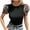 Black, variant on hotojiny Women's Tops Short Sleeve Business Casual Dressy Blouse Summer Stylish Crew Neck Mesh Short Sleeve Work Shirts