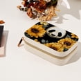 thumbnail image 7 of Panda Sunflower Velvet Portable Jewelry Organizer Box with Removable Compartment - Earring Holder and Gift Jewelry Box, 7 of 7