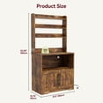 thumbnail image 4 of Wisykoke Farmhouse Bakers Rack with Power Outlet & USB Ports, Microwave Stand with Thickened Countertop and Storage Cabinet, Coffee Bar Cabinet Pantry Organizer Shelf for Kitchen, 4 of 22