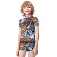 thumbnail image 2 of Yu-Gi-Oh Boys 2-Piece Swimsuit Set, Short Sleeve Rash Guard & Swim Trunks, 2 of 7