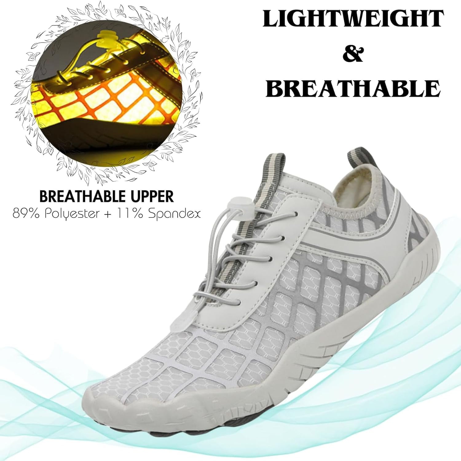 Hiking Shoes Barefoot Womens Mens,Breathable Lightweight Non-slip Grounding Shoes,Wide Toe Healthy Outdoor Grounding Shoes