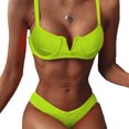 thumbnail image 1 of ITFABS Women Sexy Two-piece Bikini Set Padded Push Up Bra+Triangle Bottom, 1 of 3