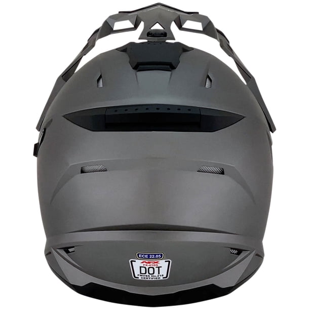 AFX FX-41DS Solid Dual Sport Motorcycle Helmet Frost Gray SM - Walmart  Business Supplies