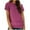 Hot Pink, variant on ZKCCNUK Women's Tops Short Sleeve T Shirts V Neck Cute Basic Tee Summer Tops Dressy Casual