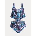 thumbnail image 1 of Tankini Talla Extra Diseño Impreso Sirena Rosegal Camisetas tallas grandes, 1 of 5