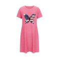 thumbnail image 4 of Shorts pour Femmes, Chemises à Manches Courtes pour Femmes, Chemise de Nuit Courte Surdimensionnée pour Femmes Mode avec Imprimé sur la Poitrine Robe de Nuit à Manches Courtes, 4 of 5