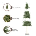 Best Choice Products 7.5ft PreLit Narrow Slender Xmas Tree, Hinged