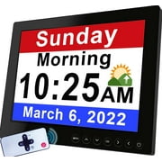 30 Alarms Extra Large Digital Clock with Auto DST, 6 Display Modes, 20 Custom Reminders, 10-Level Auto Dimmer, AM/PM- Perfect Organizer for Home & School