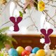 thumbnail image 1 of Decoraciones de Pascua, adornos de Pascua, regalos de Pascua Adorno de letra con orejas de conejo de madera de Pascua Letrero colgante de madera, 1 of 6