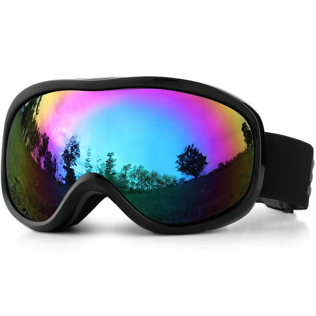 SPOSUNE Gafas de esquí sobre Gafas con Doble Lente Antivaho Anti-UV Gafas de Nieve para Hombres Mujeres Jóvenes Esquí Moto de Nieve