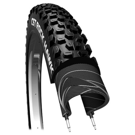 Rock Wire Bead Tire, 26-Inch x 2.25 Black/Black-Skin