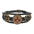 thumbnail image 1 of Edad media espada Soccer League totem Pulsera marina tejida en cuero, 1 of 4