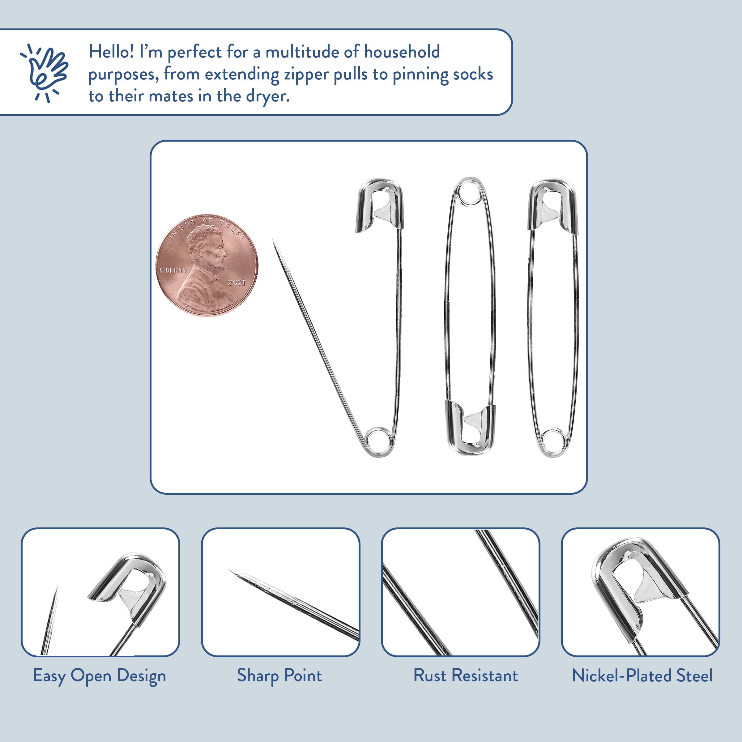 (3 pack) Hello Hobby Basting Pins, Size 3, 30 Count