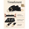 thumbnail image 3 of Timarkment 2Pcs Belts for Women Black and Khaki Belt Stretch Braided Womens Belts for Jeans Dresses, 3 of 6
