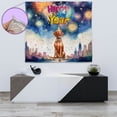 thumbnail image 4 of Happy New Year with Vizsla Fireworks Holiday Xmas Winter 2025 Tapestry Vizslas Dog Lover Gifts Idea Wall Hanging Backdrop Home Decor - 00025, 4 of 5