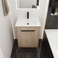 thumbnail image 2 of Freestanding Bathroom Vanity with White Ceramic Sink, Modern  Storage Cabinet with 2 Soft-Close Cabinet Doors, 24 Inch, 2 of 9