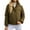 khaki, variant on IDOPIP Cropped Puffer Jacket for Women Long Sleeve Lightweight Zip Short Jacket Coat with Pockets