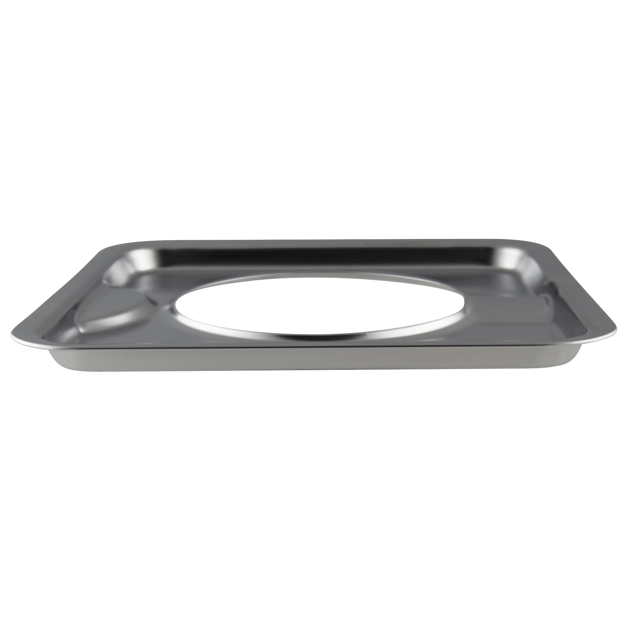 Range Kleen SGP4002X Style I Chrome Square 7.75 inch 2 Pack Range Drip Pan