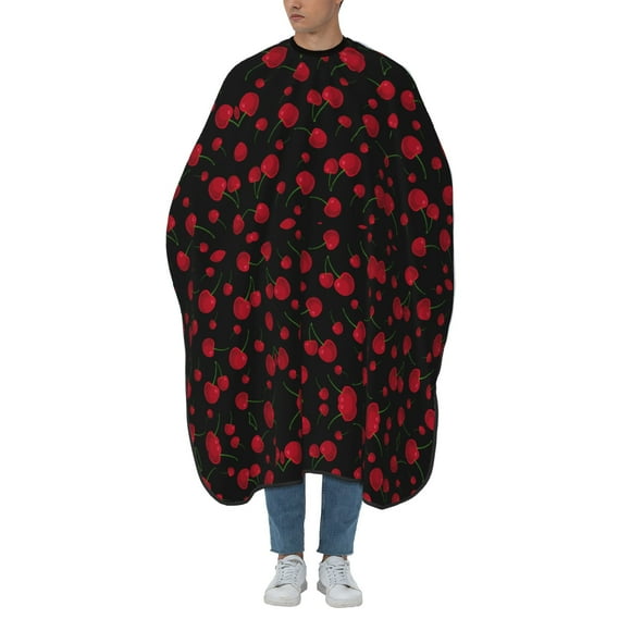 ZICANCN Hair Cutting Cape for Adults, Fashion Cherries Print Cape Salon Barber Cape for Hair Stylist Shampoo Capes Waterproof 55x66 IN