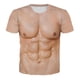 thumbnail image 2 of Graphic Muscle T Shirt, 3D Body Pattern Print Disfraces Digital Impreso Unisex Humor para Hombres Mujeres Casual Navidad , 4XL Yinane camisas para hombre, 2 of 8