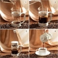 thumbnail image 2 of PARACITY Plastic lid French press 11.8 oz/350ml,Camping Mini Coffee/Tea Press of 304 Stainless Steel Filter and Heat Resistant Glass, 2 of 6