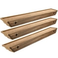 thumbnail image 4 of kieragrace Muskoka Fitz Wood Shelves - Walnut, 36-Inch, Set of 3, 4 of 5