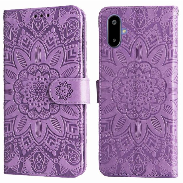 Funda tipo cartera GANGXUN para Samsung Galaxy F06 5G , diseño girasol, cuero PU, soporte, cierre magnético, tarjetero