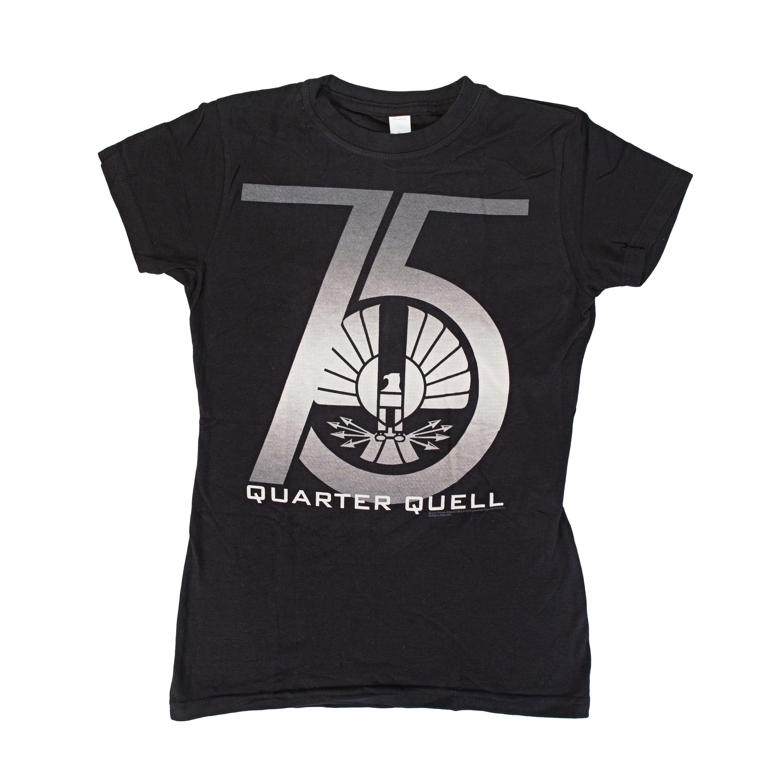 The Hunger Games 2: Catching Fire 75th Quarter Quell Juniors Black T-Shirt  | L - Walmart.com