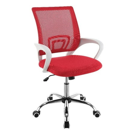 Felton Upholstered Adjustable Home Office Desk Chair Red