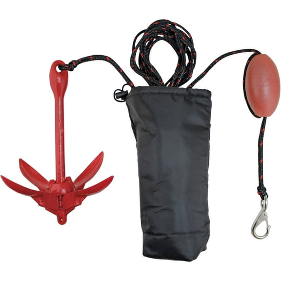 Extreme Max 3006.6548 Boat Tector Complete Grapnel Anchor Kit for Small Boats, Kayaks, PWC, Jet Ski, Paddle Boards, etc. - 3.5 Lbs.