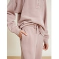 thumbnail image 3 of Barefoot Dreams Youth Brushed Terry Rolled Hem Pant, Size 12-14, Pink Clay, 3 of 5