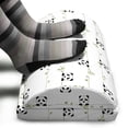 thumbnail image 3 of Panda Foot Rest, Horizontally Aligned Bamboo Branches with Heads Popping, Non-Slip Backing Adjustable Ergonomic Memory Foam Leg Support for Office, Charcoal Grey White, by Ambesonne, 3 of 5