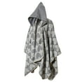 thumbnail image 2 of Clearance Xysaqa Women's Cute Heart Print Hooded Cloak Blanket Open Front Poncho Cape with Hood Shawl Wrap Cardigan Sweater Gifts for Women Gray, 2 of 4