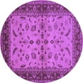 thumbnail image 1 of Ahgly Company Indoor Round Oriental Purple Traditional Area Rugs, 8' Round, 1 of 4