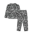 thumbnail image 2 of Uemuo Zebra Pattern Womens Pajama Sets,PJ Set for Women,Pajamas for Women Logo,Long Sleeve Pajama Set for Women,Soft Long Sleeve Top With Pants-X-Large, 2 of 9